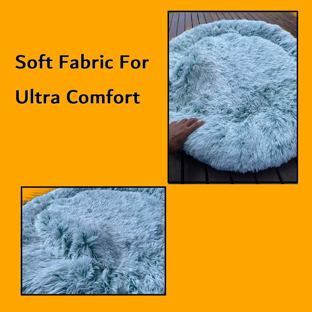 Pet Calming Plush Bed for Cats & Dogs | Snuggle Donut Bed 110×27 CM-NEW