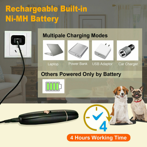 Electric Dog Toe Nail File Grinder Clippers Pet Cat Claw Grooming Trimmer Tools