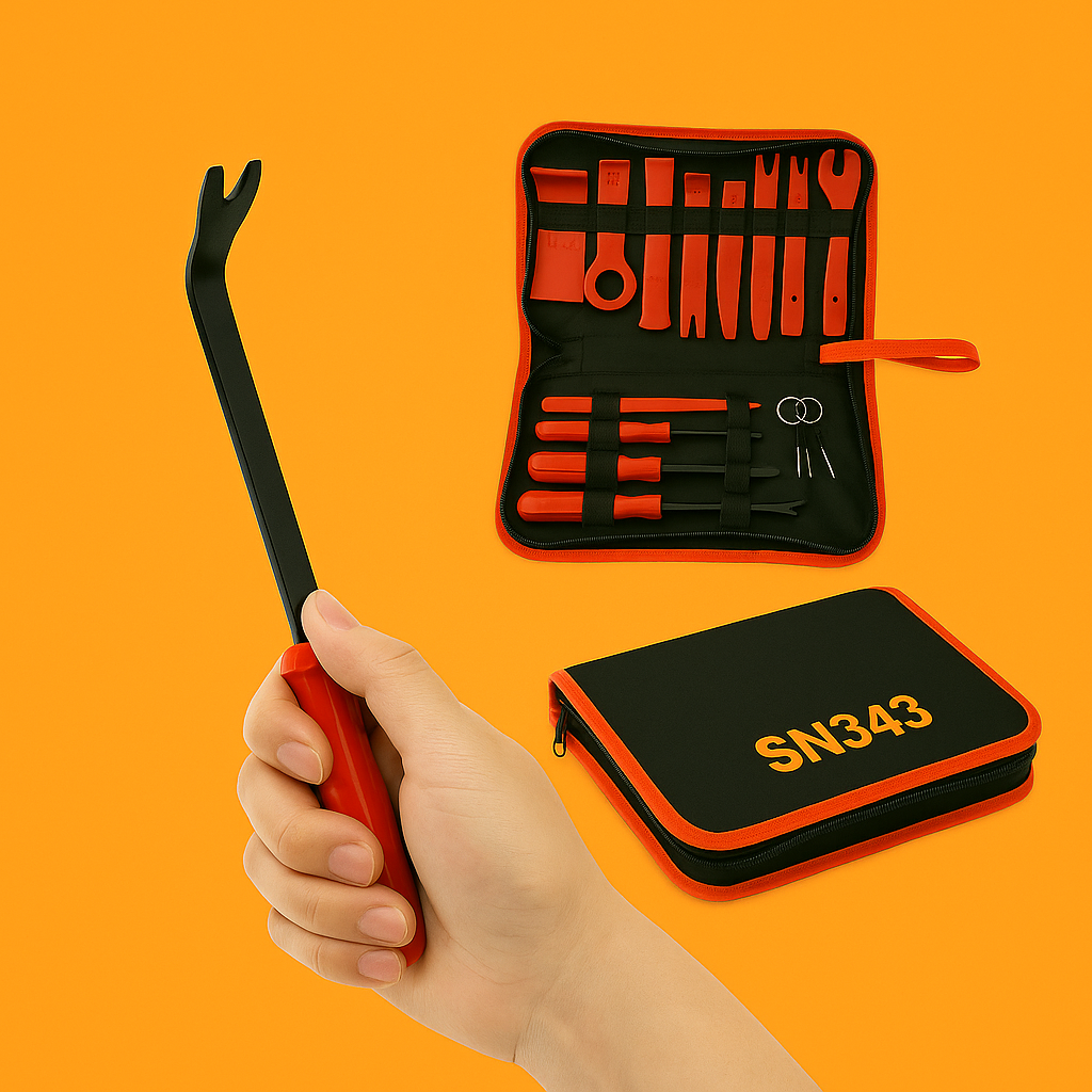 45PCS Car Trim Removal Tool Kit – Auto Interior Pry Bar, Dash, Door Panel Set -New