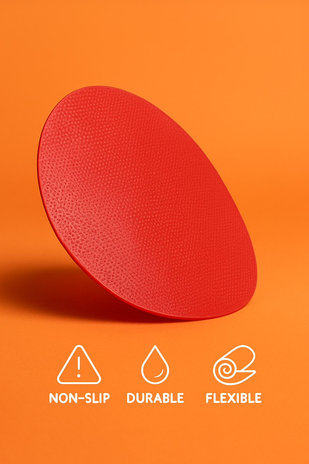 Flat Rubber Agility Marker Cones – 10 Pack Red-NEW