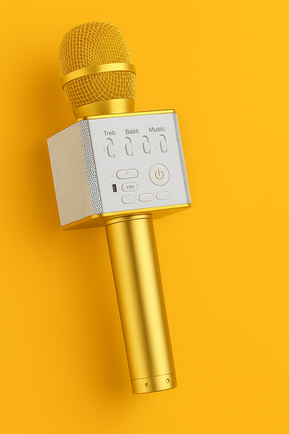 Wireless Bluetooth Karaoke Microphone Speaker – Handheld Mic with Dual Speakers (Q9) -NEW
