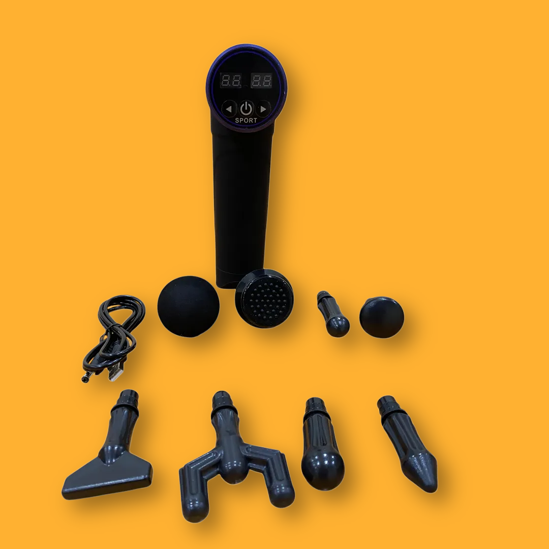 LCD Massage Gun 8 Heads Deep Tissue Massager with 22 Gears & Touch Screen -NEW