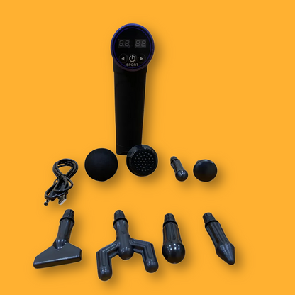 LCD Massage Gun 8 Heads Deep Tissue Massager with 22 Gears & Touch Screen -NEW