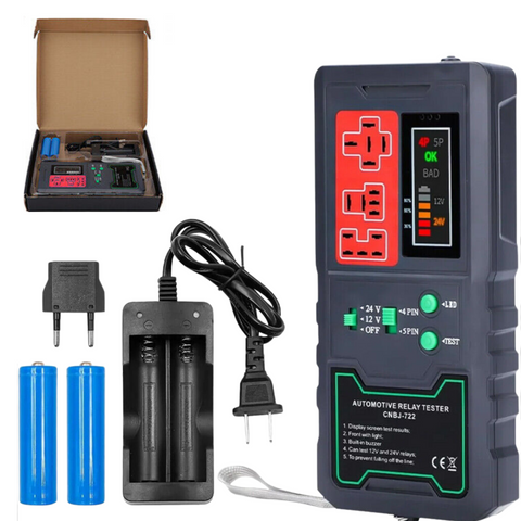 12-24V Automotive Electronic Relay Tester Car Battery Checker LED Indicator Auto