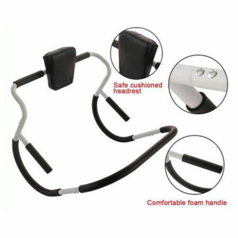 AB Roller Abdominal Crunch Exercise Situp Trainer Steel Home Gym Fitness White