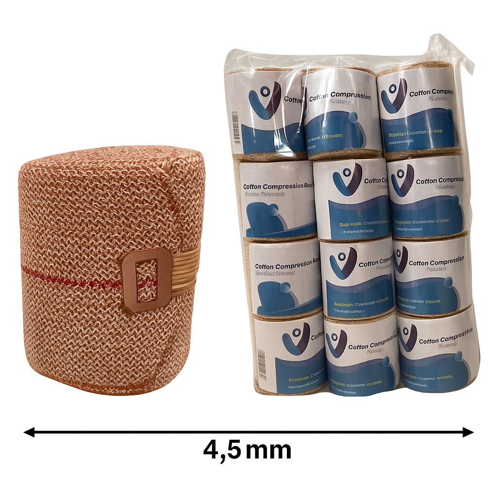 6cm x 4M Heavy Elastic Compression Bandages 12 Pack for Strains & Sprains-NEW