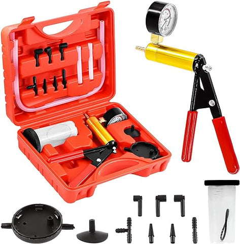 Brake Vacuum Motorbike Pump Hand Bleeding Bleeder Tester Kit Car Set Held Bleed