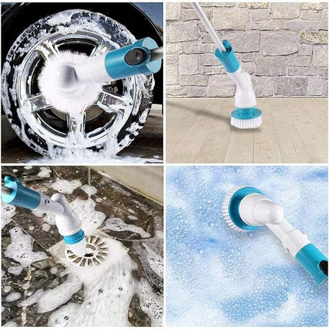 New Turbo Spin Scrub Mop Bath Cleaning Brush High Floor Scrubber Hurricane Home