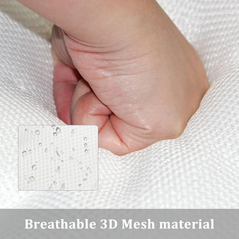 3D Mesh Bath Pillow Breathable Bathtub Cushion Neck Back Support Suction Cup Spa