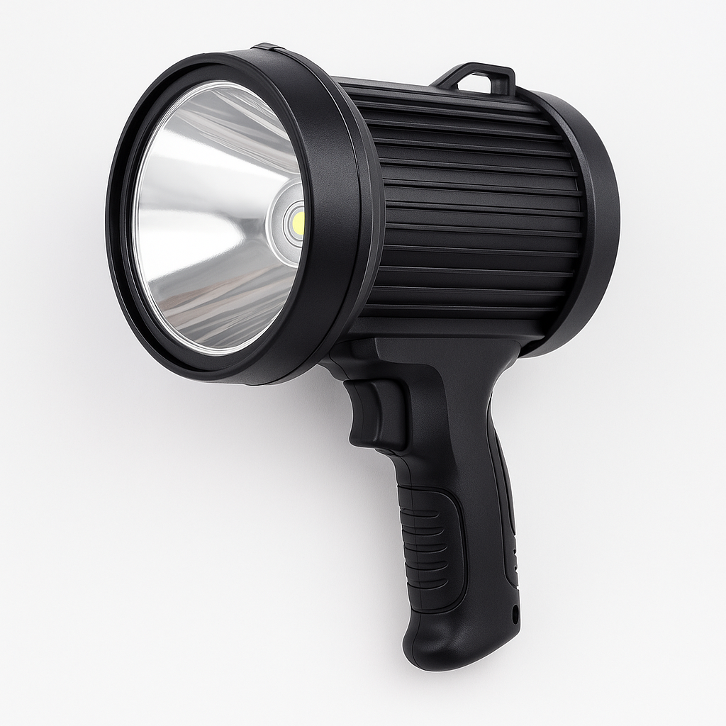 Powerful Solar LED Flashlight with USB Rechargeable Battery & Multi-Colour Light-New