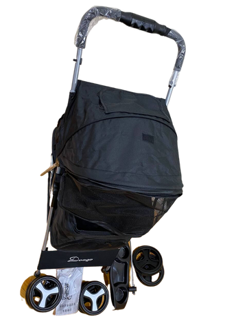 Pet Stroller Dog Cat Cage Carrier Travel Pushchair Foldable Pram 4 Wheels