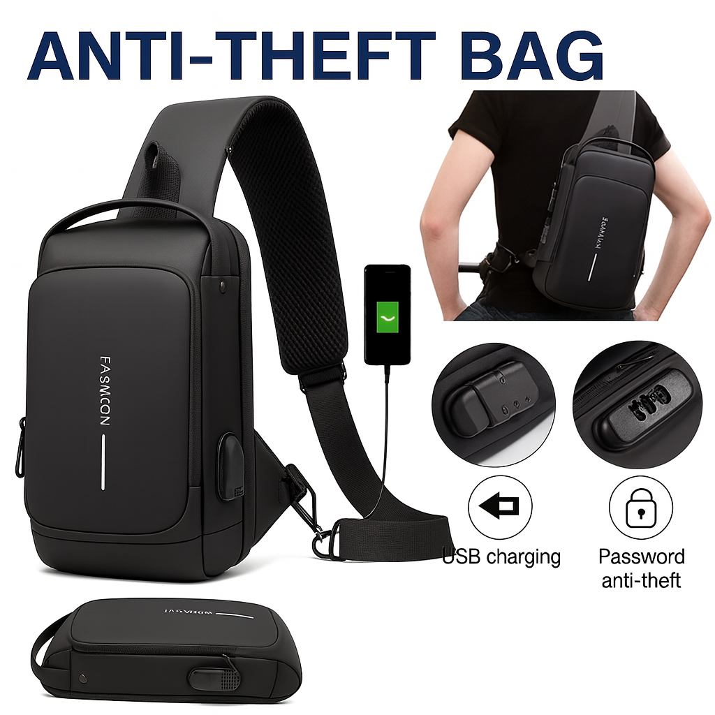 USB Charging Anti-Theft Shoulder Bag-NEW