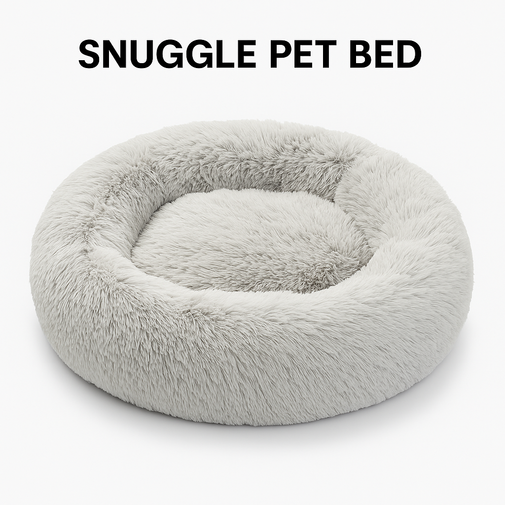 Pet Calming Plush Bed for Cats & Dogs | Snuggle Donut Bed 110×27 CM-NEW