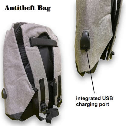 Anti-Theft Laptop Backpack Waterproof with USB Charging Port NEW