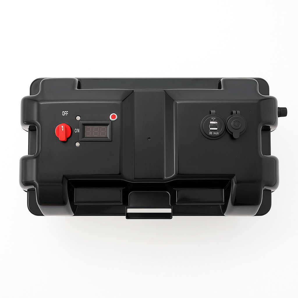 Heavy-Duty AGM Battery Box with USB & 12V Socket | External Terminals | Protective Power Storage Case-NEW