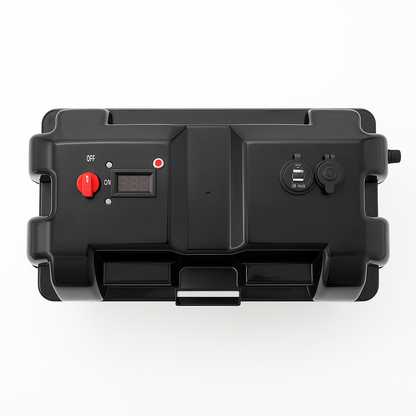 Heavy-Duty AGM Battery Box with USB & 12V Socket | External Terminals | Protective Power Storage Case-NEW