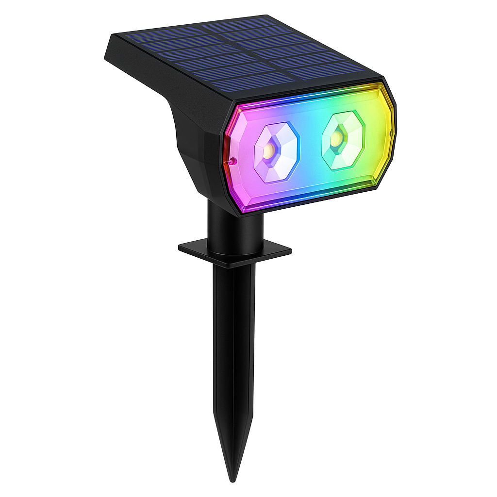 Solar Color Changing Lights Outdoor Waterproof RGB Spot Lamps-NEW