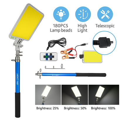 Telescopic LED Camping Light Fishing Rod Lamp 800W-NEW