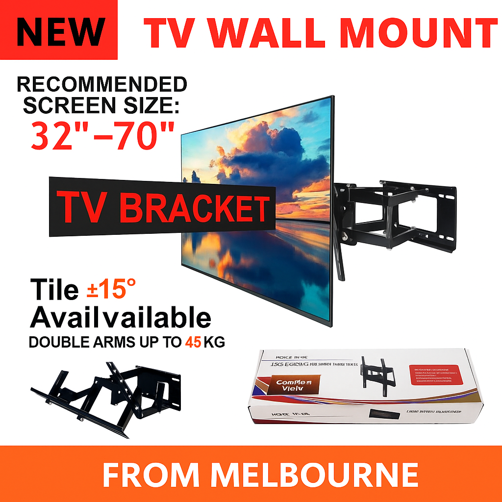 AUS TV Wall Mount LCD LED Swivel Bracket 32 40 42 46 50 52 55 60 62 63 64 65 70 NEW