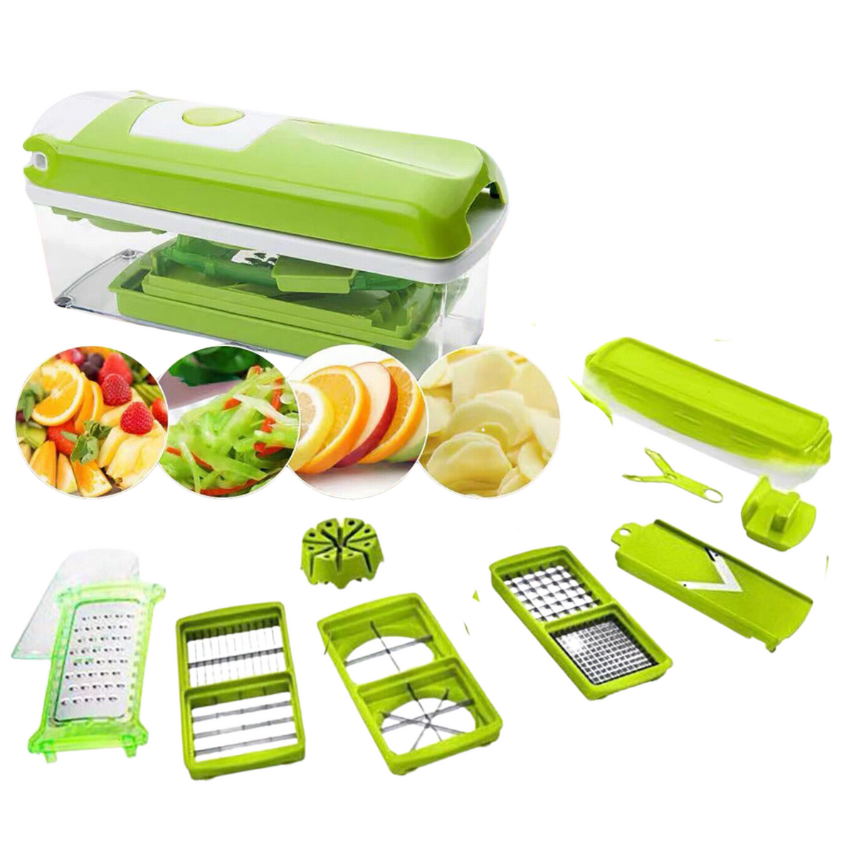 13IN1 A Food Slicer Fruit Cutter Dicer Nicer Container Chopper Peeler Vegetable