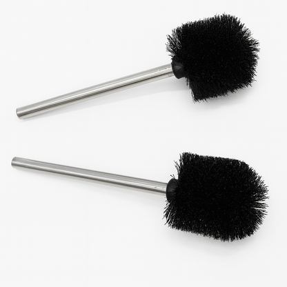 10PCS Replacement Toilet Brush Head Set with 2 Stainless Steel Handles – Durable Bristles Cleaning Brush Kit-NEW