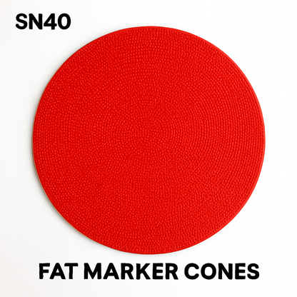 Flat Rubber Agility Marker Cones – 10 Pack Red-NEW