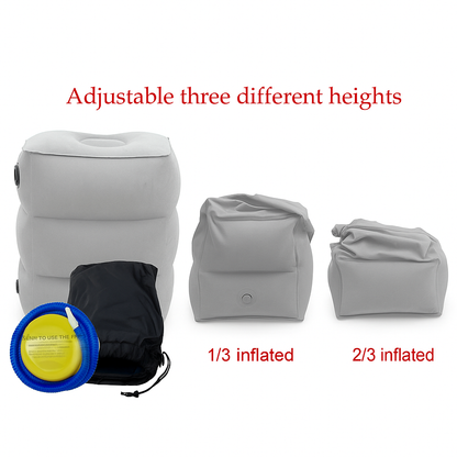 Inflatable Foot Rest Travel Air Pillow Cushion – For Home, Office, and Travel Use-NEW