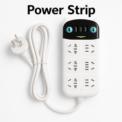 1.8M USB Charging Power Board – 6 Way Outlets + USB Ports-NEW