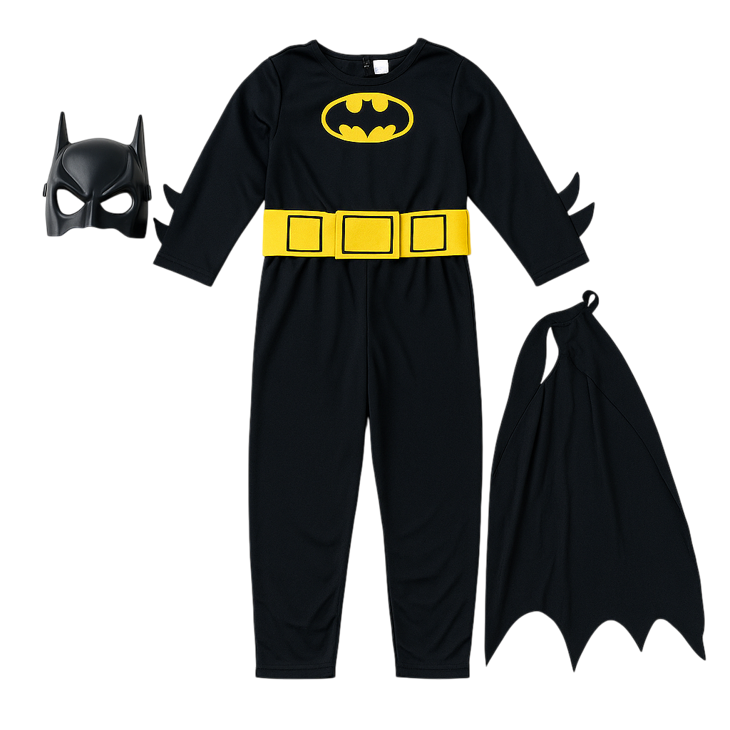 Batman Costume for Kids Muscle Cosplay Suit & Mask-New