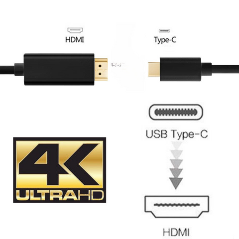USB-C to HDMI Cable Type-C 4K Adapter For Samsung S23 S22 S21 Ultra S20 S10 Note