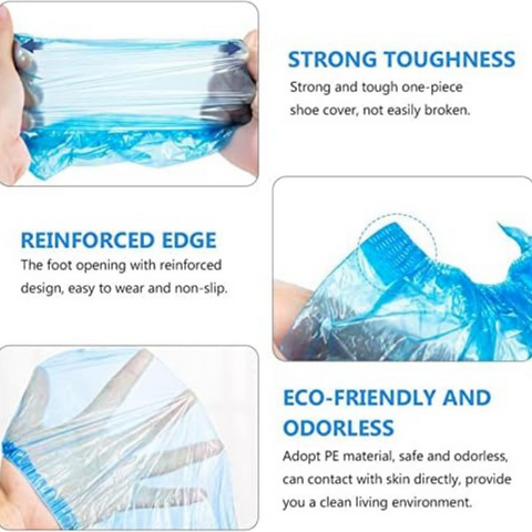 100-500x Disposable Plastic Shoe Covers Rain Overshoes Protector Waterproof