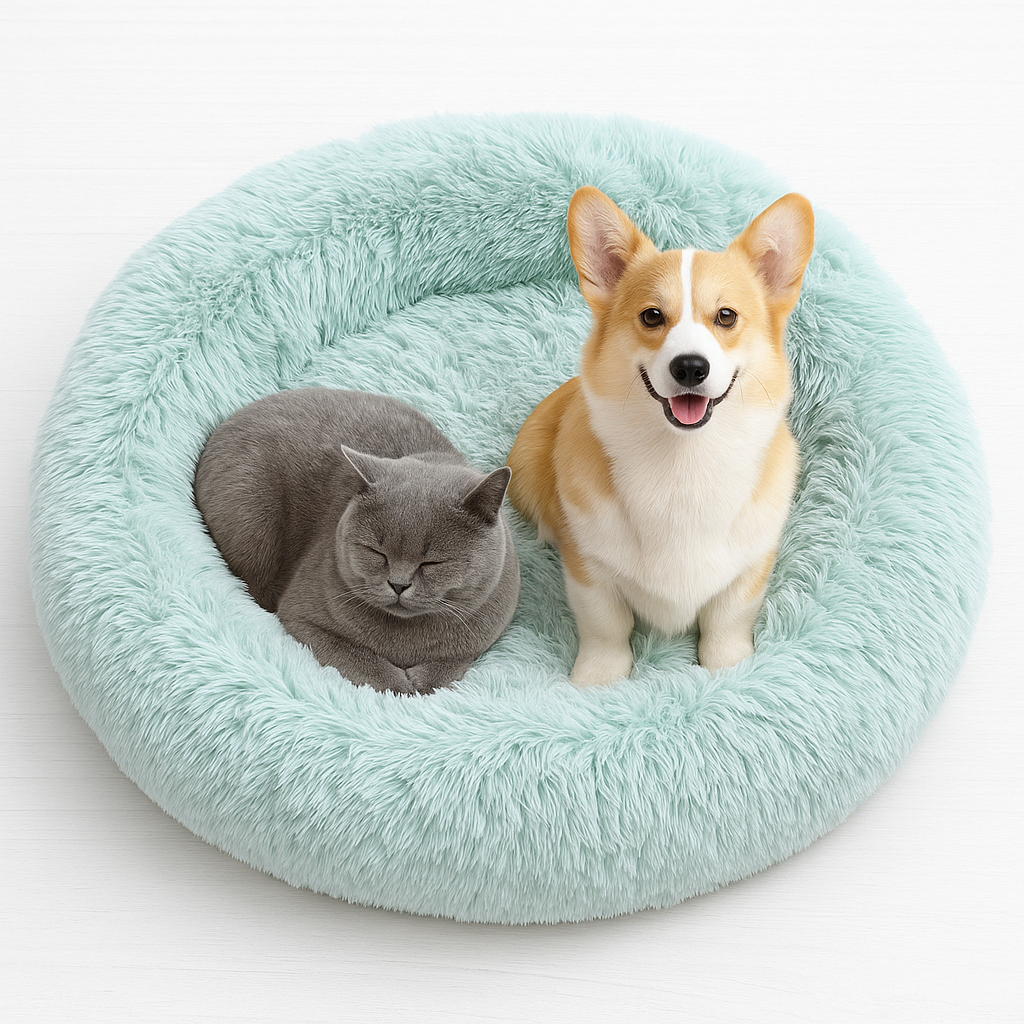 Dog Calming Pet Bed Large 90cm– Anti-Anxiety Plush Bed New