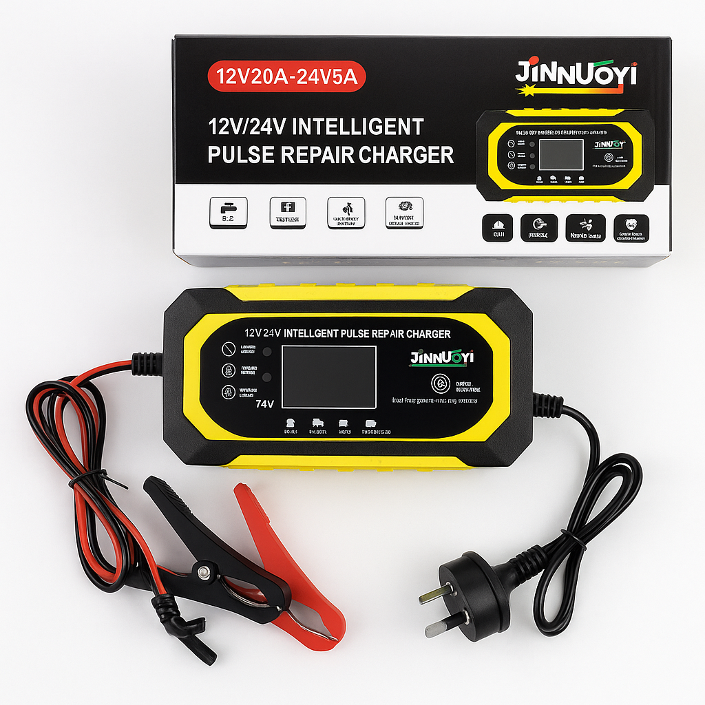 10A 12V/24V Smart Car Battery Charger with LCD Display – AU Plug-NEW