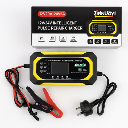 10A 12V/24V Smart Car Battery Charger with LCD Display – AU Plug-NEW