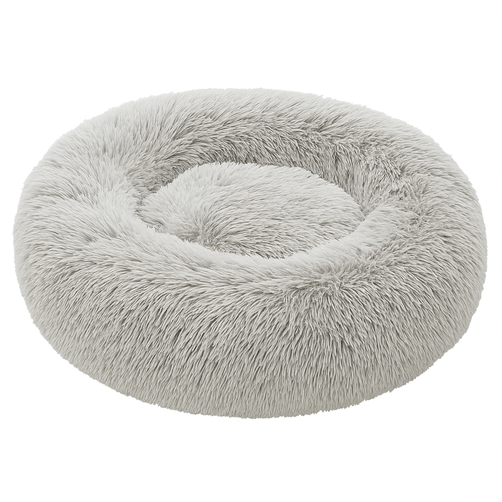 Pet Calming Donut Bed – Soft Plush Nest for Dogs & Cats (70cm)-New