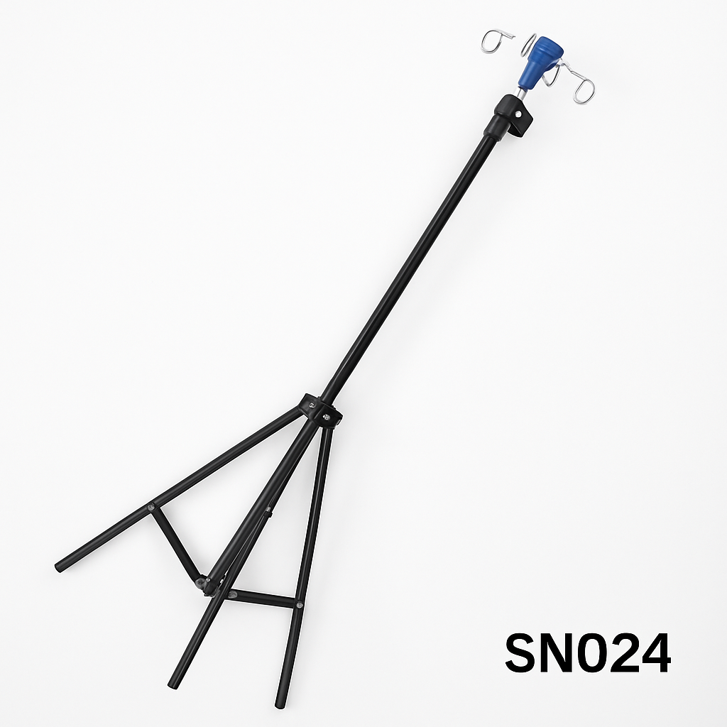 4-Hook Portable IV Pole Stand Drip Bag Holder-NEW