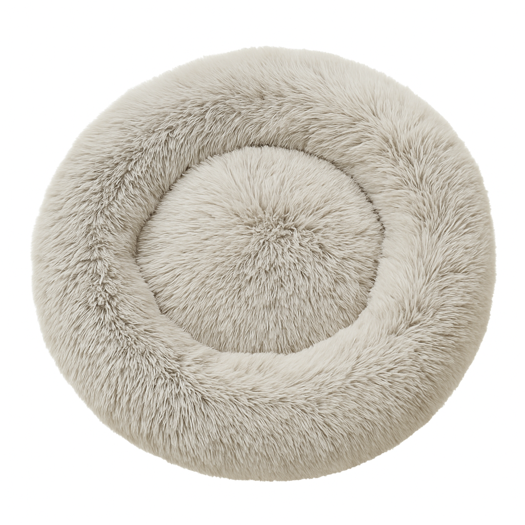Pet Calming Donut Bed – Soft Plush Nest for Dogs & Cats (70cm)-New
