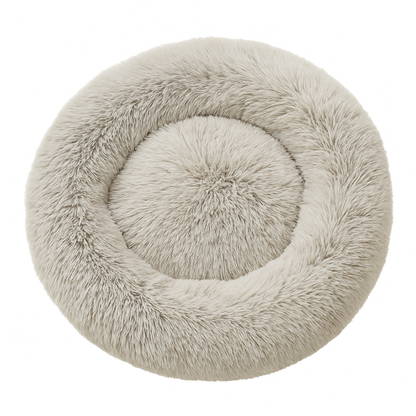 Pet Calming Donut Bed – Soft Plush Nest for Dogs & Cats (70cm)-New