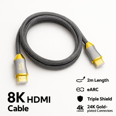 8K HDMI 2.1 Braided Cable-New