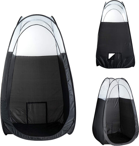 Spray Tan Tent Pop Up Sunless Body Tanning Sun Care Portable Carry Bag Black New