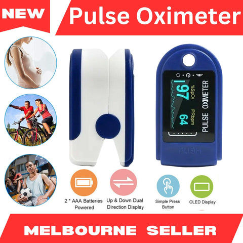 Professional Finger Pulse Oximeter Blood Oxygen Saturation Heart Rate Monitor AU
