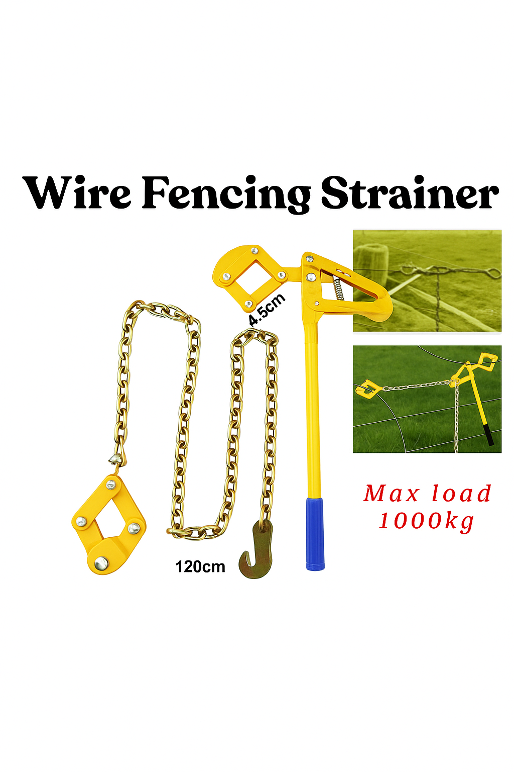 Wire Fencing Strainer Chain Repair Tool for Electric Fence Energiser -NEW