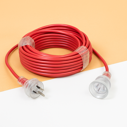 25M 15AMP Heavy Duty Power Extension Cable with 10AMP Plug-NEW