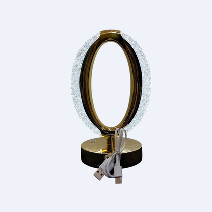 LED Crystal Table Lamp – Touch Dimmable USB Rechargeable-NEW