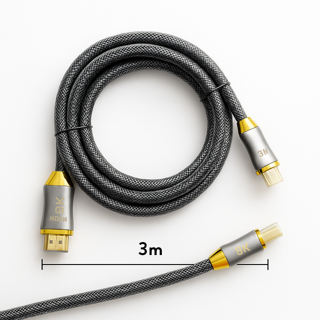 8K HDMI 2.1 Braided Cable-New