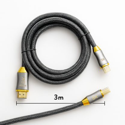 8K HDMI 2.1 Braided Cable-New