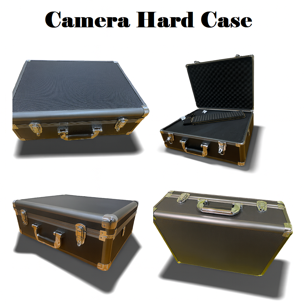Camera Aluminium Hard Case with Foam Insert & Carry Strap – Large & Lockable-NEW
