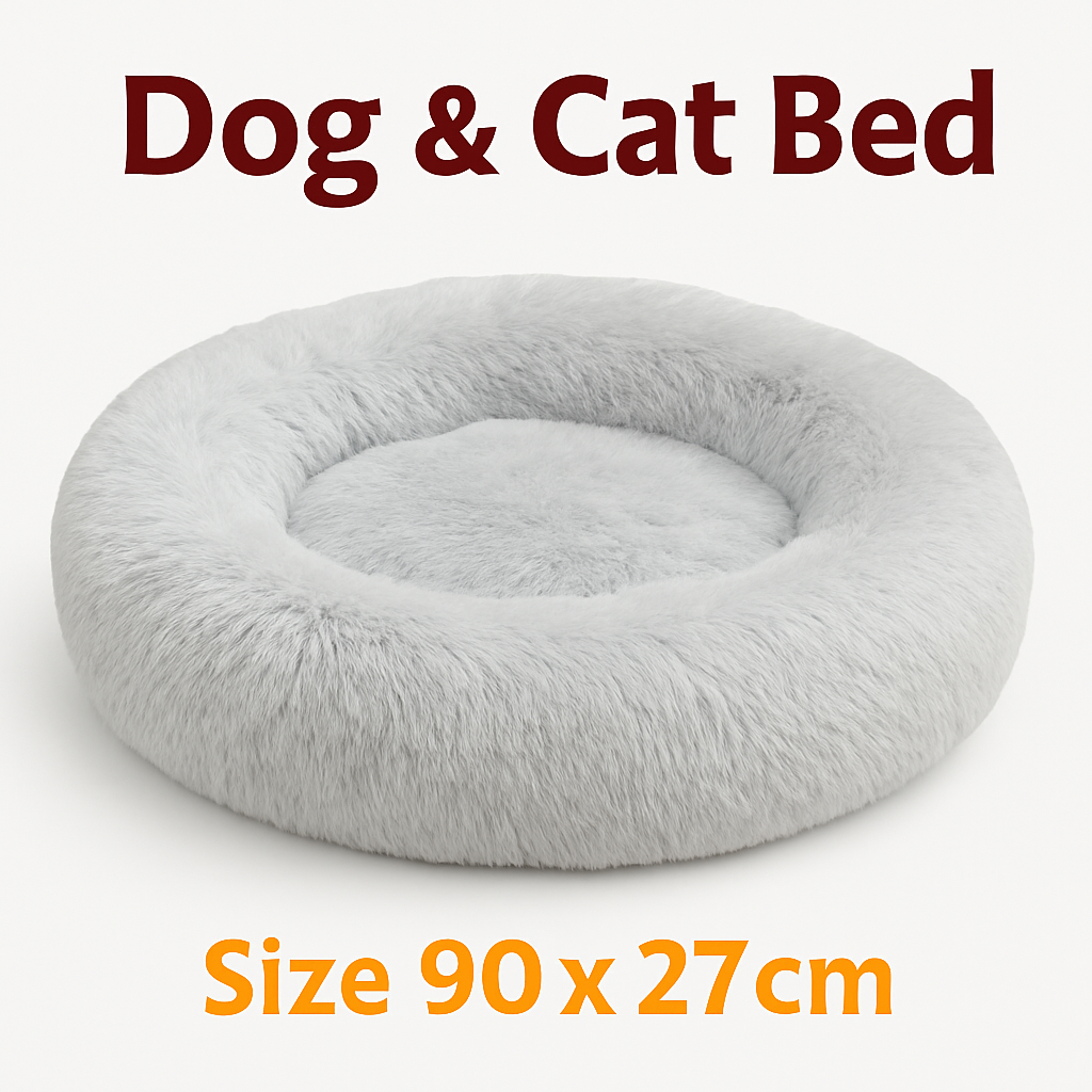 Dog Calming Pet Bed Large 90cm– Anti-Anxiety Plush Bed New
