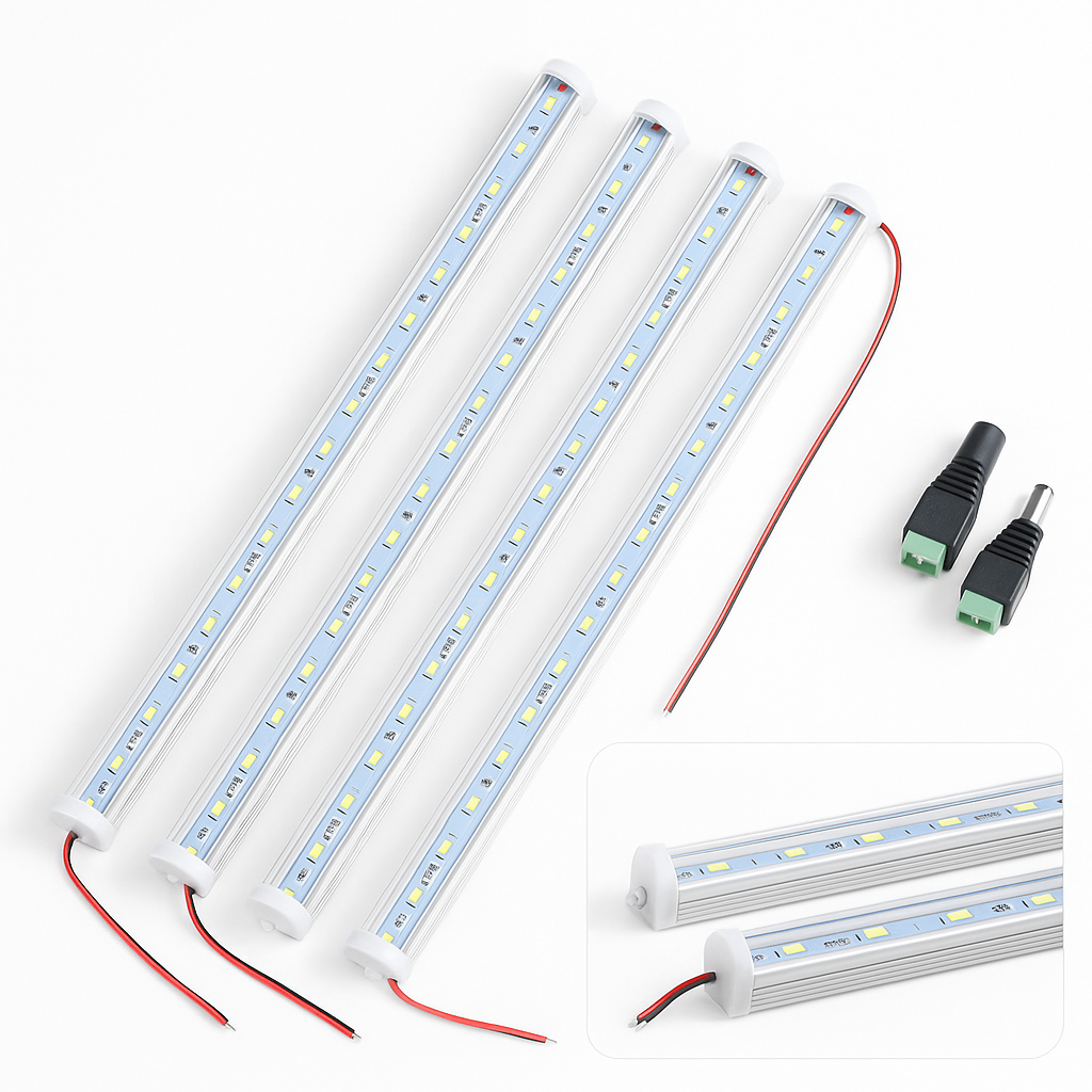 4x 50CM 12V 8520 LED Strip Light Bar Dimmable Caravan 4WD Camping Boat Fishing-NEW