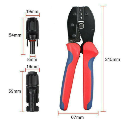 Solar Crimper MC4 PV Crimping Pliers Cable Terminals Tool Panel Cable Connector